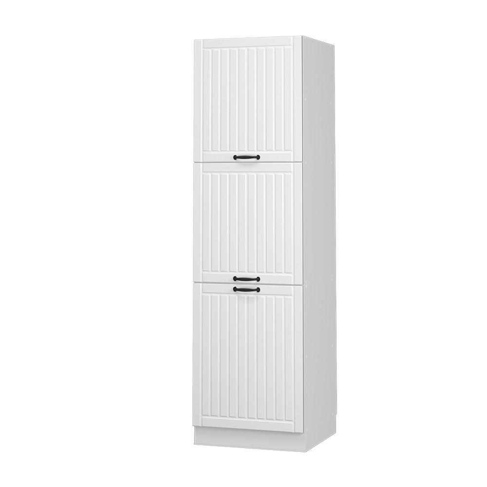 HERDUMBAUSCHRANK Fame-Line Weiß Landhaus 60 cm - Weiß, Holzwerkstoff (60/206.8/58cm) - Vicco