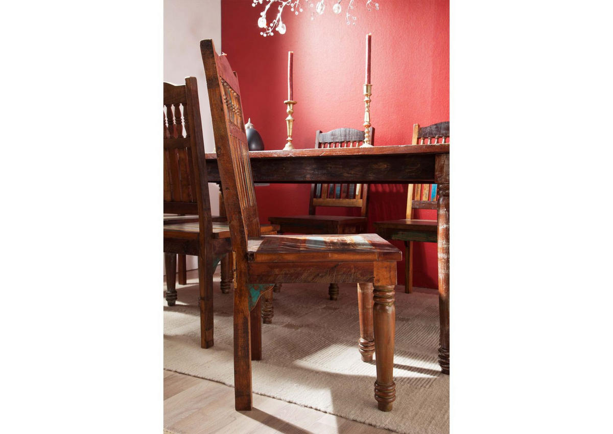 STUHL Massivholz 45 x 45 x 103 cm mehrfarbig FABLE #05 - Multicolor, Holz (45/103/45cm) - Massivmoebel24