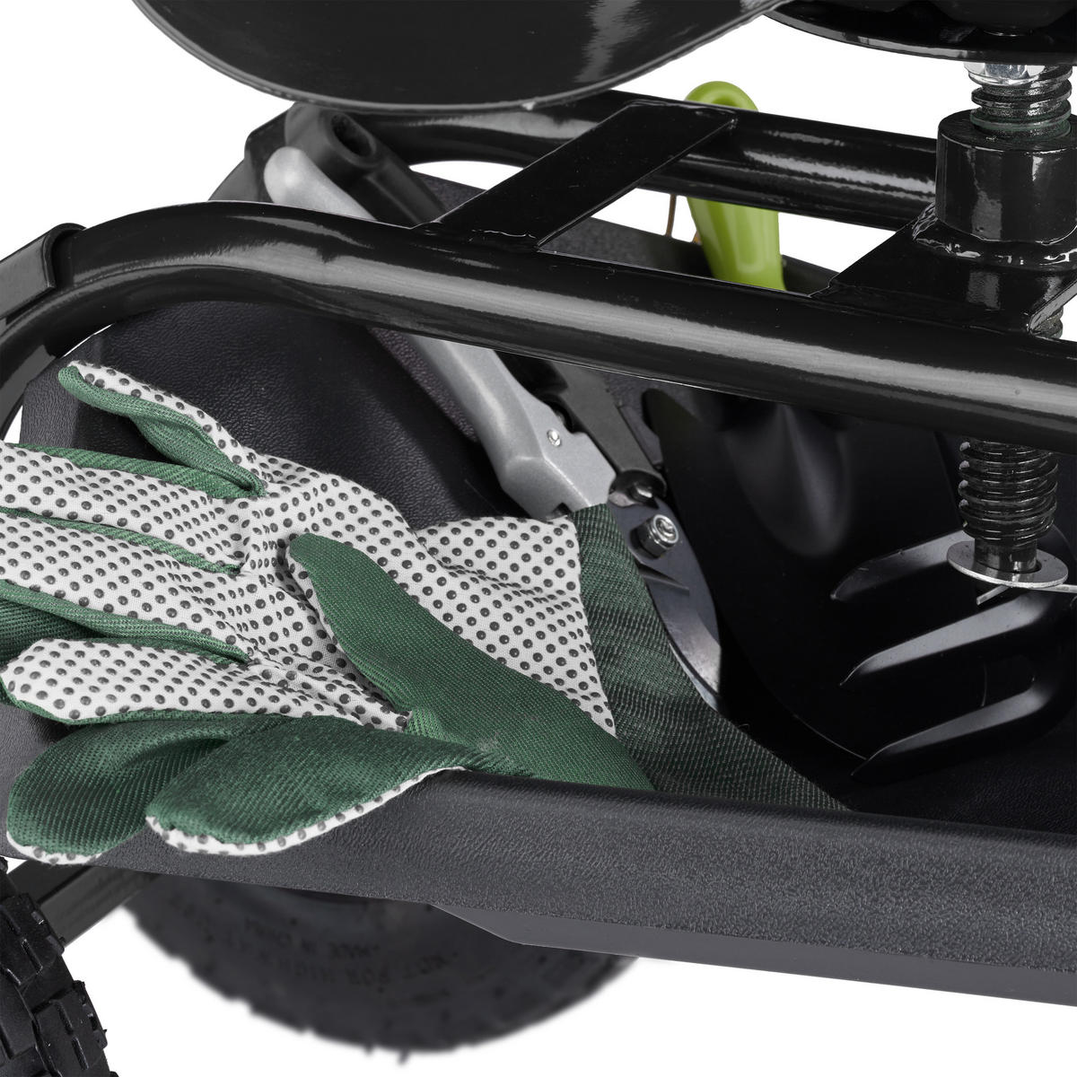 ROLLSITZ - Schwarz, Kunststoff/Metall (42/56/77cm) - Relaxdays