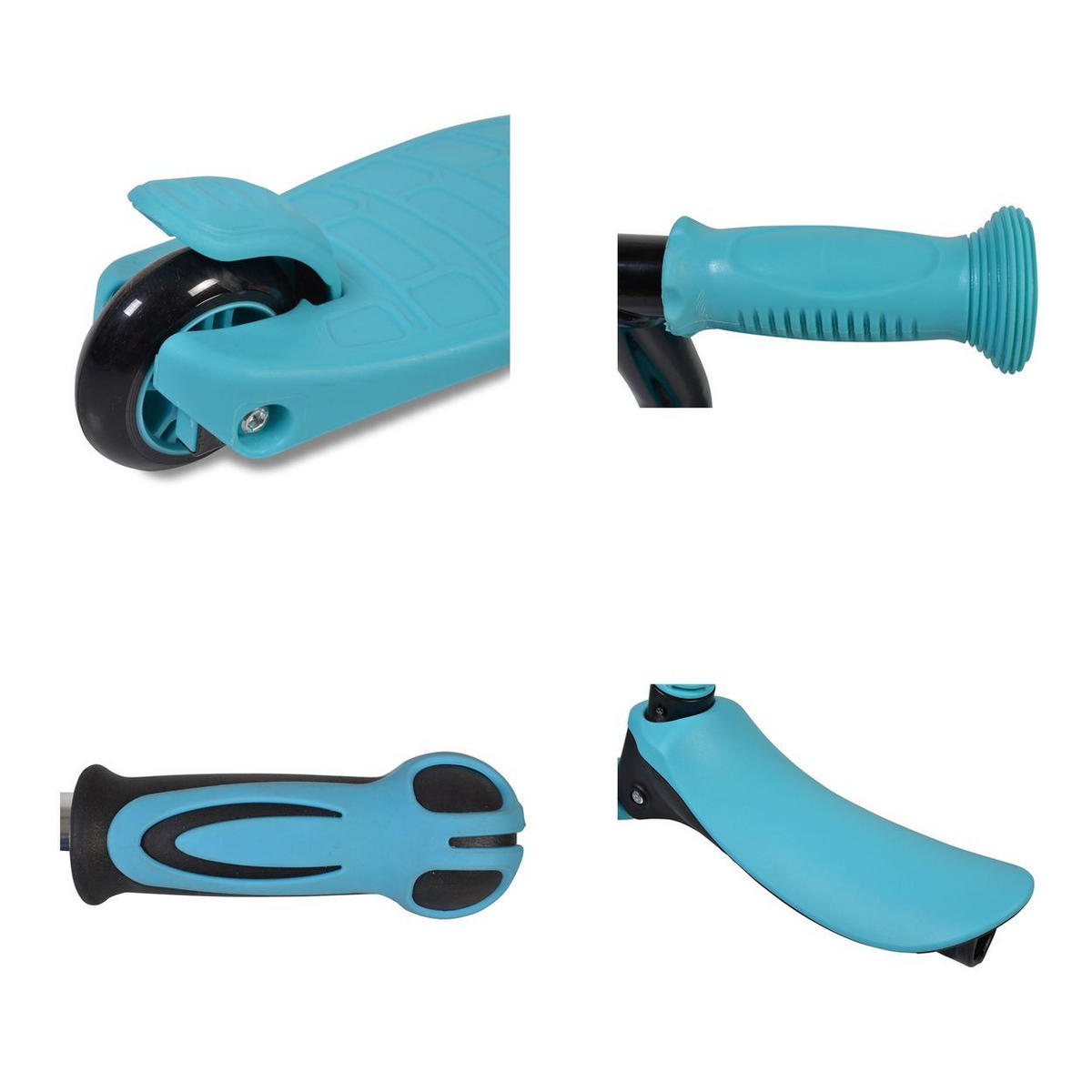 KINDERROLLER Tristar 3 in 1 blau Roller Rutscher Schiebestange PU Räder ABEC-5 - Blau, Metall (55/26/76cm)