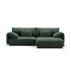 ECKSOFA rechts Torino aus strukturiertem Stoff moosgrün 4 Sitzplätze - Salbeigrün, Textil (170/250cm) - Micadoni