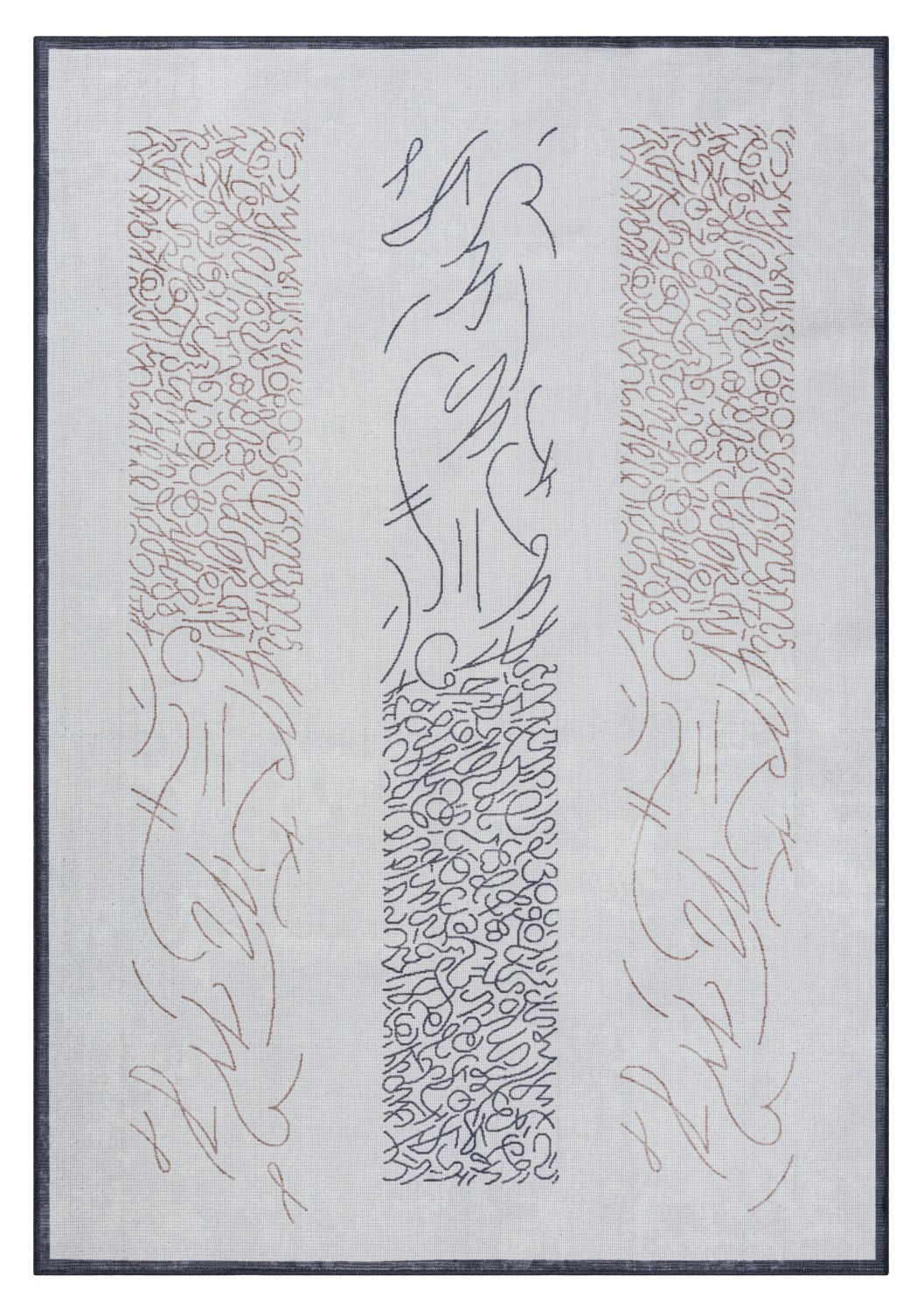 TEPPICH Zale Hellgrau,Anthrazit,Kupferfarben 160/230 cm - Hellgrau, Textil (160/230cm) - My-Rug