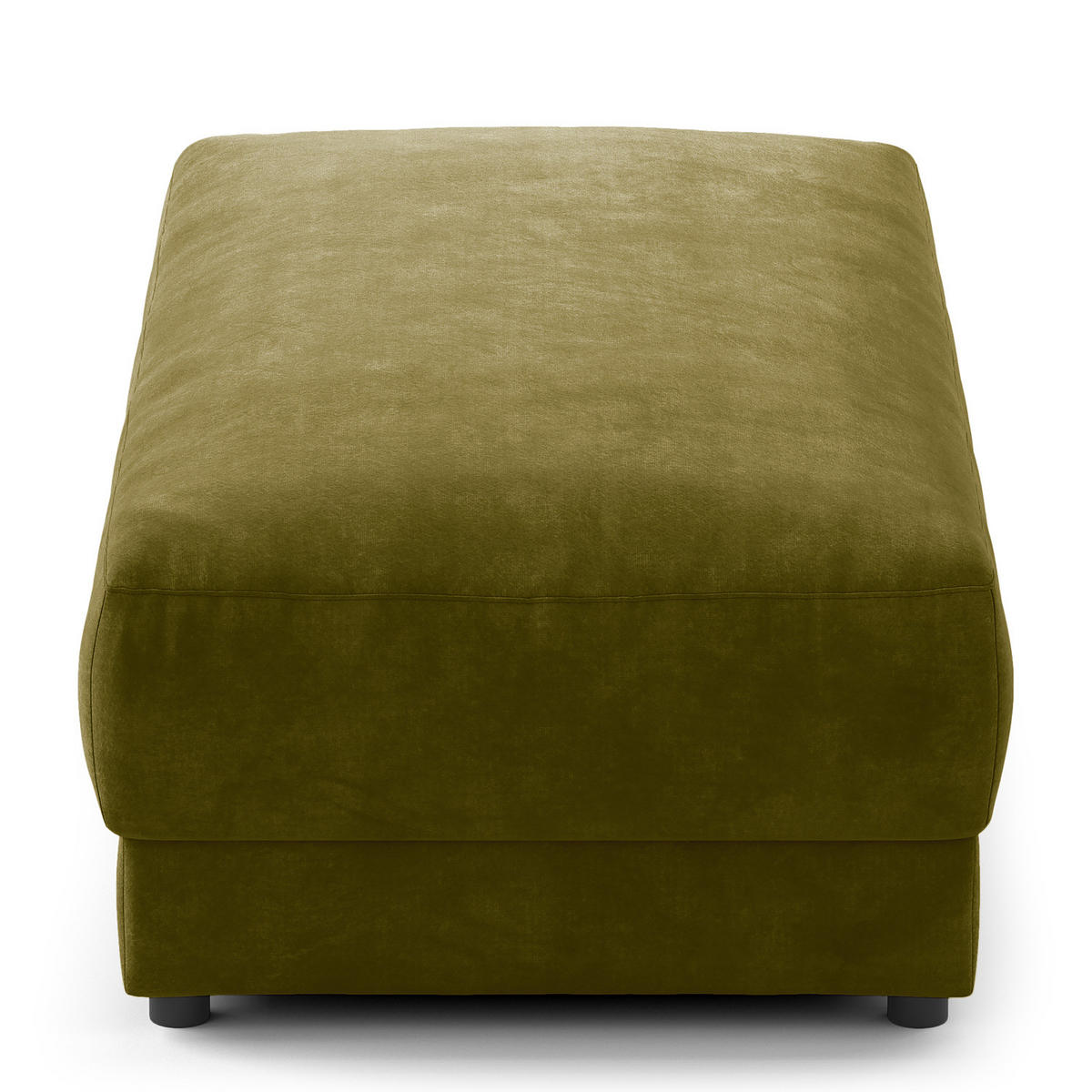 POLSTERHOCKER - rechteckig - Schwarz/Grün, Kunststoff/Textil (134/45/65cm) - home24