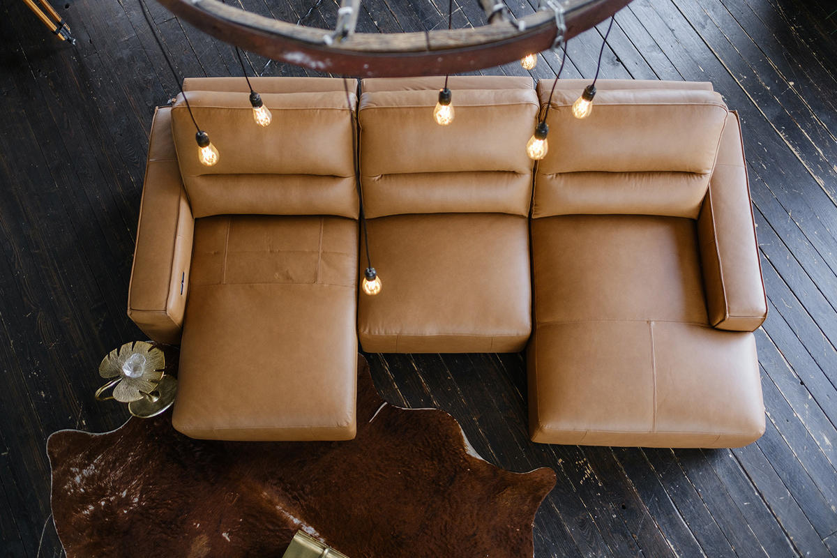 BIGSOFA DORI Braun Leder - Dunkelbraun/Schwarz, Leder/Kunststoff (288/92/164cm) - KAWOLA
