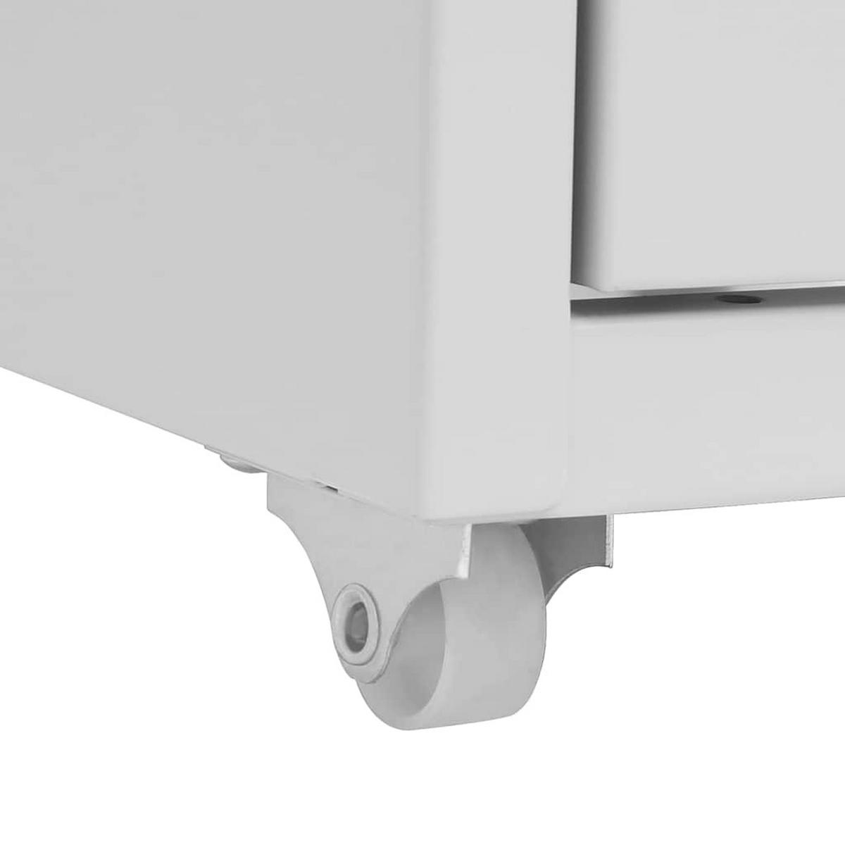 AKTENSCHRANK Mit Rollen Grau 28/41/109 Cm Metall - Grau, Metall (41/109/28cm) - vidaXL