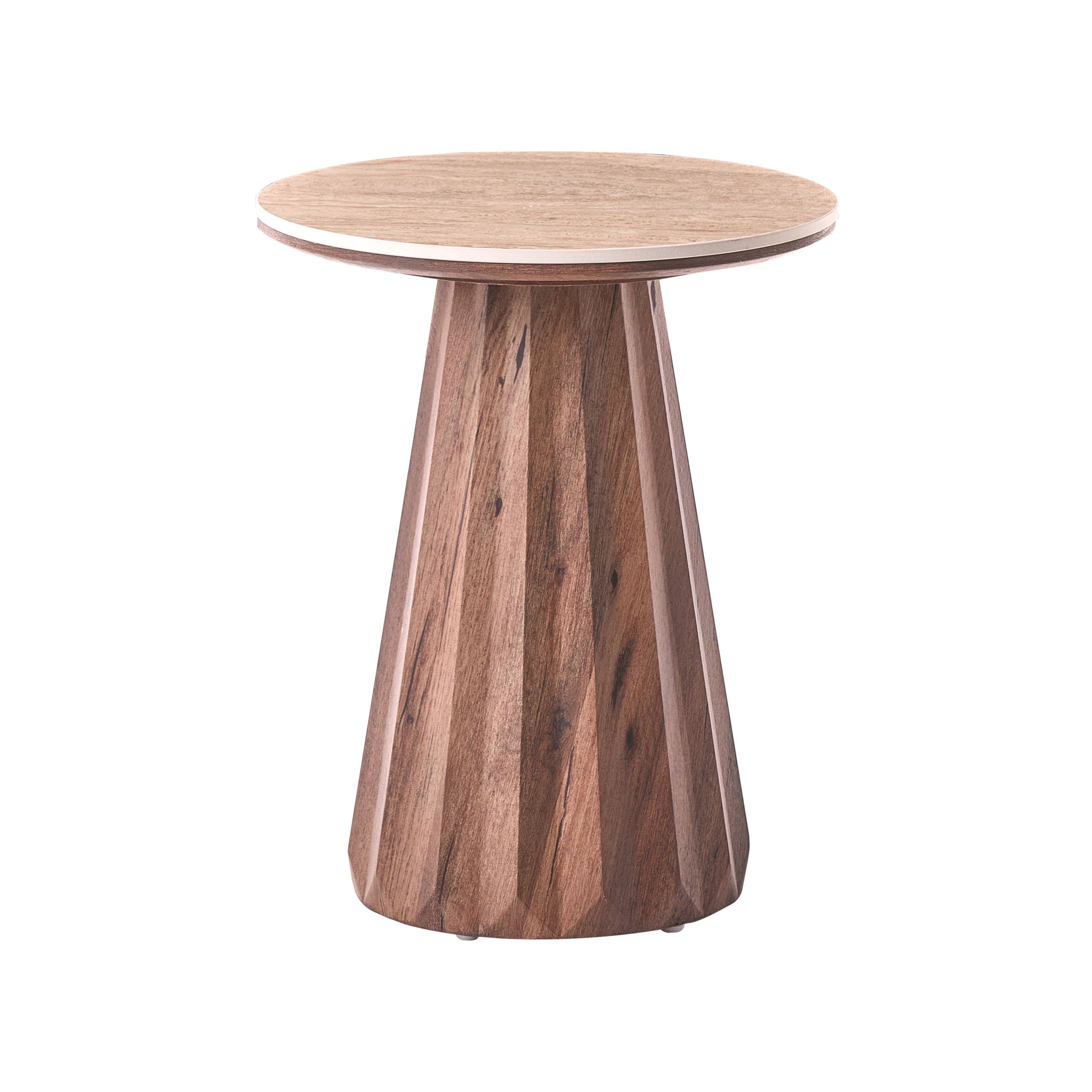 Beliani Beistelltisch Hellbraun, Braun, Beige 45x56x45 cm