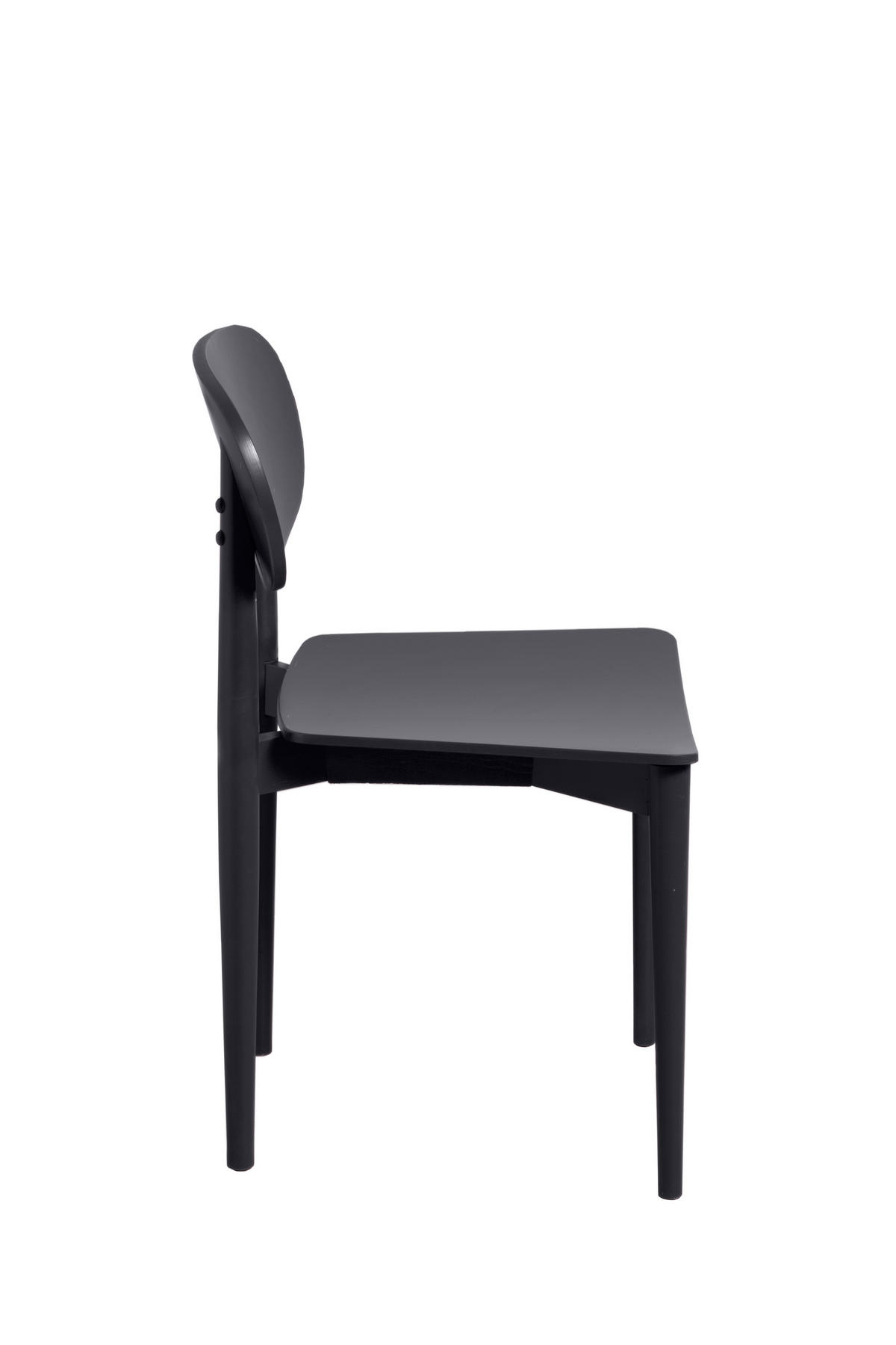 STUHL aus massivem Buchenholz in Schwarz SANDRO - Schwarz, Holz (43/80/50cm) - RNT By Really Nice Things
