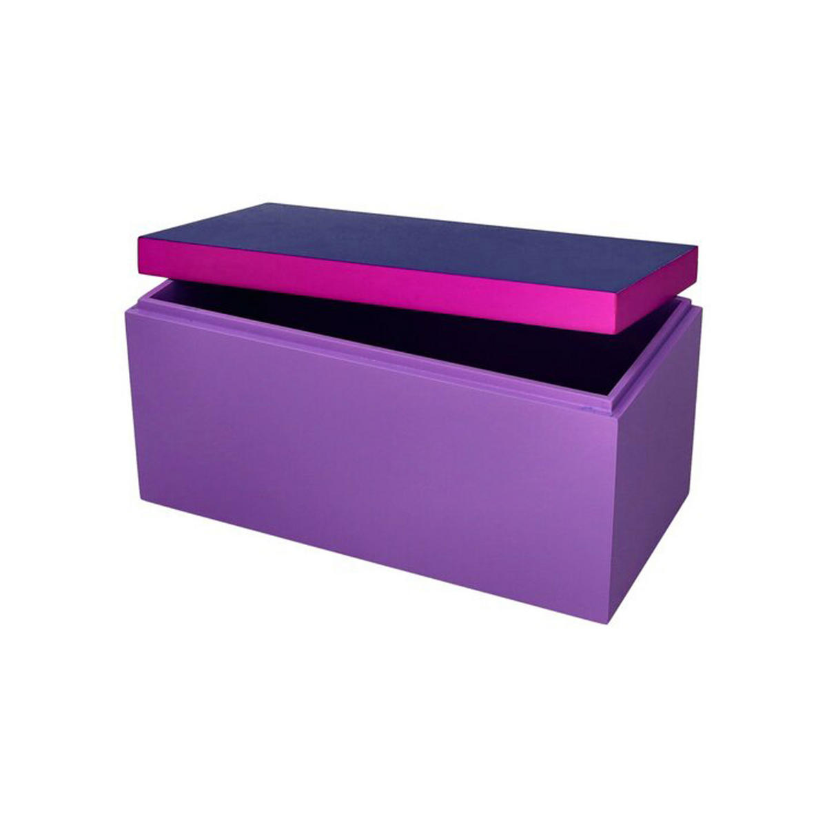 AUFBEWAHRUNGSBOX Neo M, MDF, Dunkelblau / Neon Lila, 26 x 13 cm - Blau, Holzwerkstoff (14.5/26/14.5cm) - Gift Company