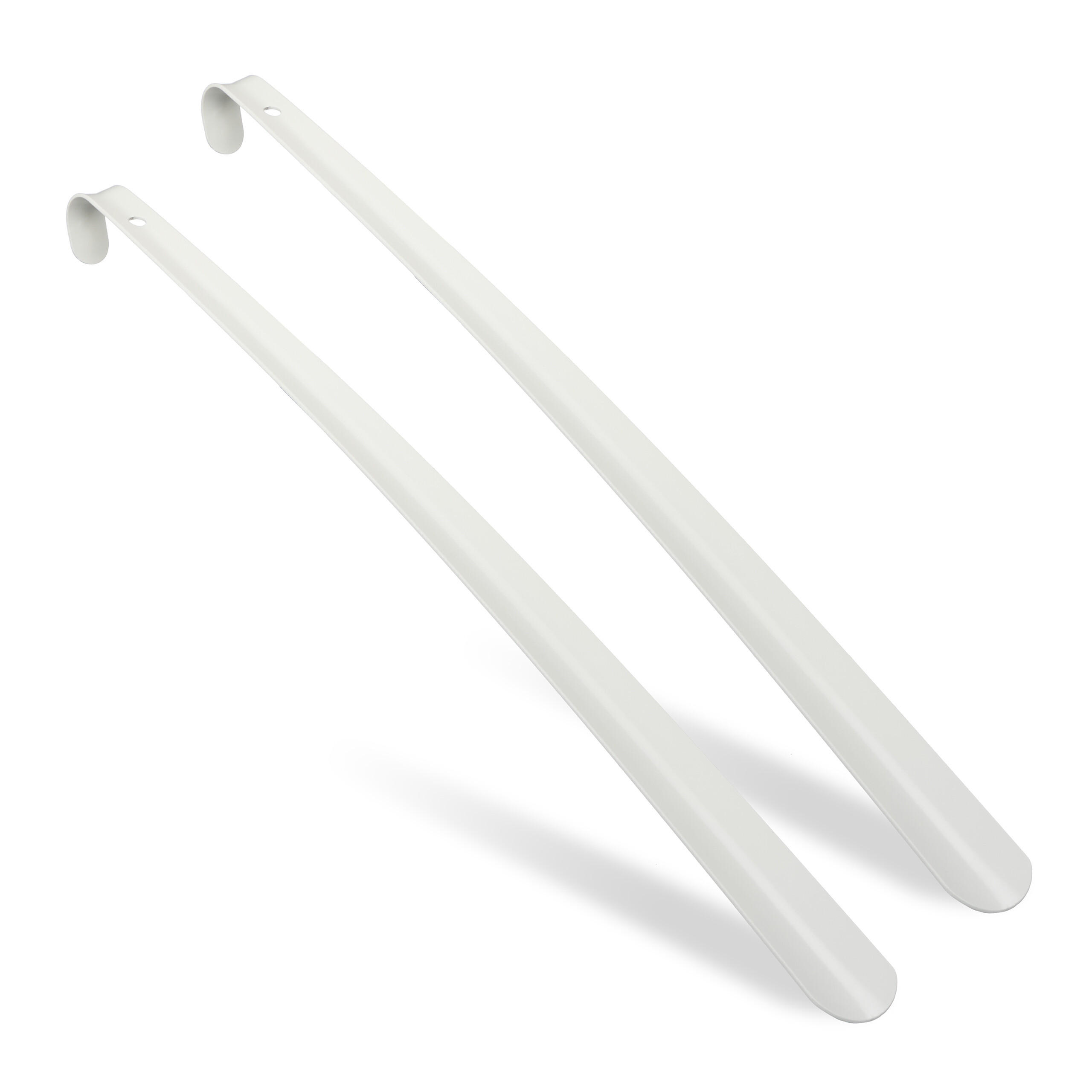 2XSCHUHLÖFFEL - Weiß, Metall (4.5/58.5/4cm) - Relaxdays