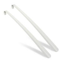 2XSCHUHLÖFFEL - Weiß, Metall (4.5/58.5/4cm) - Relaxdays