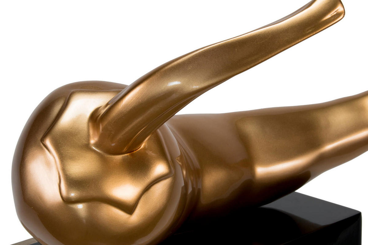 SKULPTUR Gold 48/55 cm - Goldfarben, Stein (4.2/55/17cm) - KUNSTLOFT