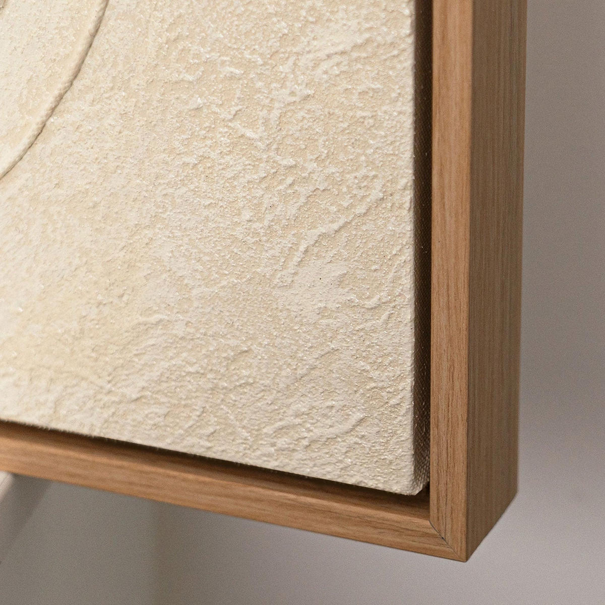 GEMÄLDE Zarter Garten Schattenfugenrahmen Eichefarben 7-teilig - Eichefarben, Holz (120/80cm) - YS-art gallery