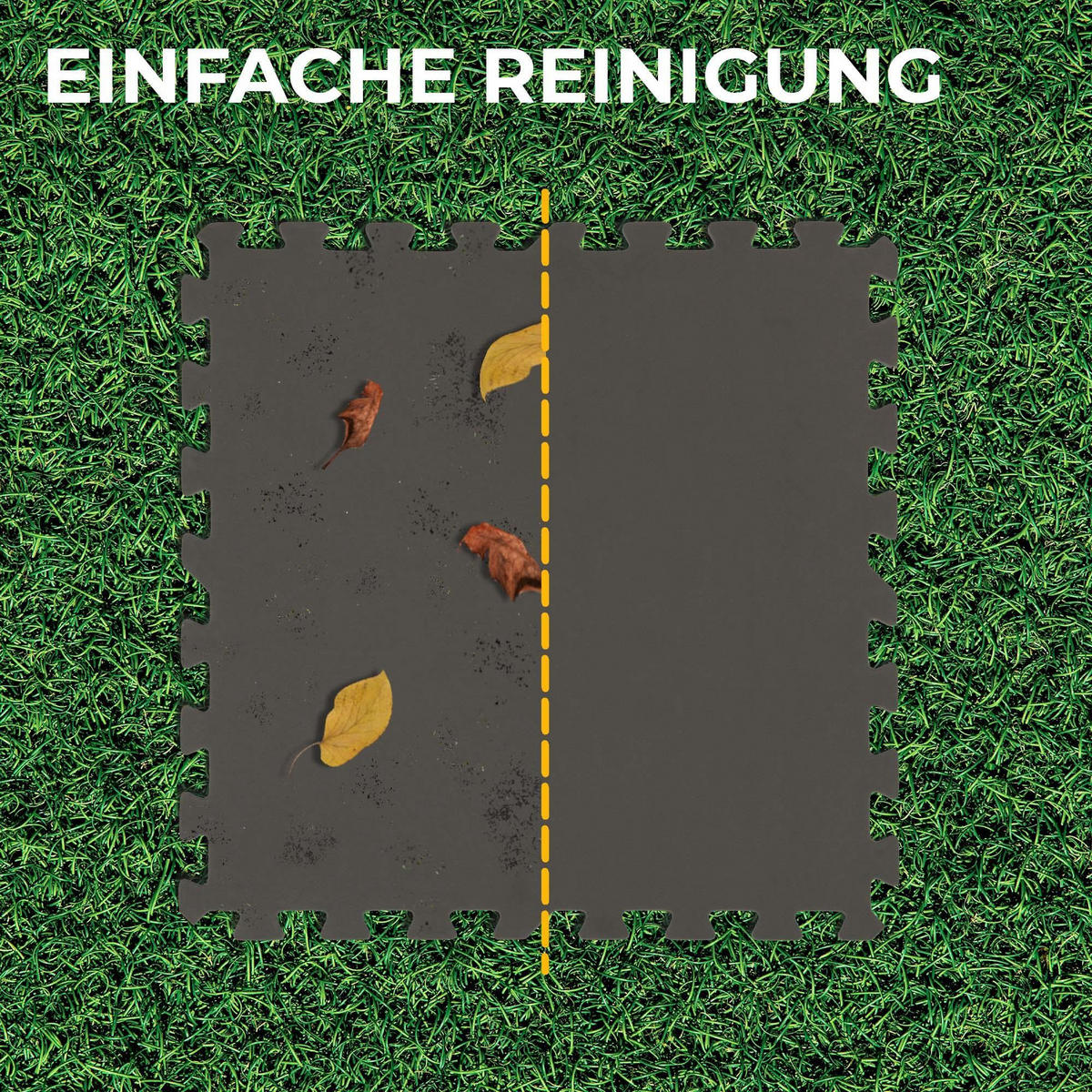 POOLBODENSCHUTZMATTE Puzzlesystem Anthrazit 50x50cm (8 Stück - 2m²) - Anthrazit, Kunststoff (50/50cm) - Bestlivings