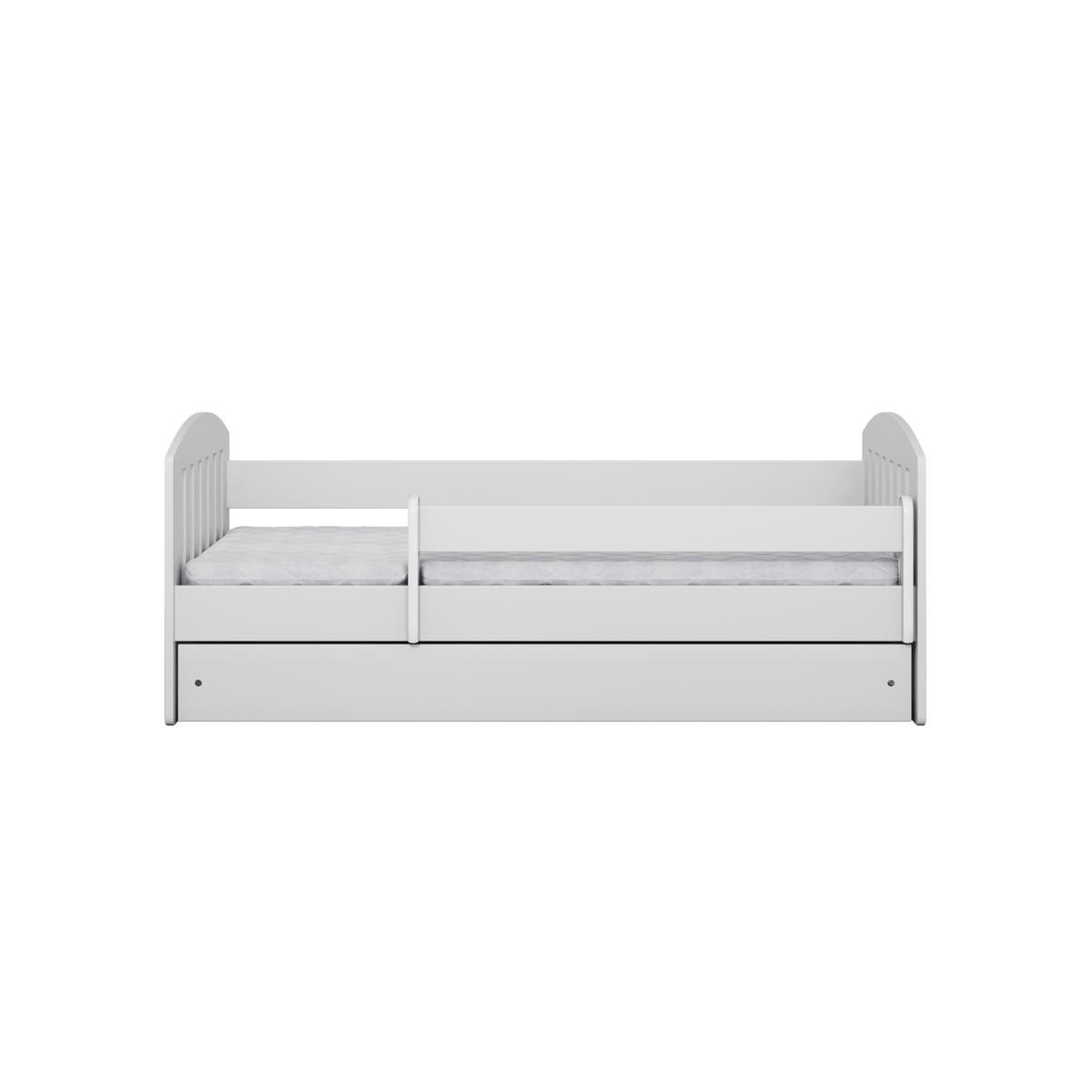 KINDERBETT CLASSIC mit Schublade und Matratze 90/65/144 - Weiß, Holzwerkstoff (80/140cm) - RAUMHIRSCH FURNITURE