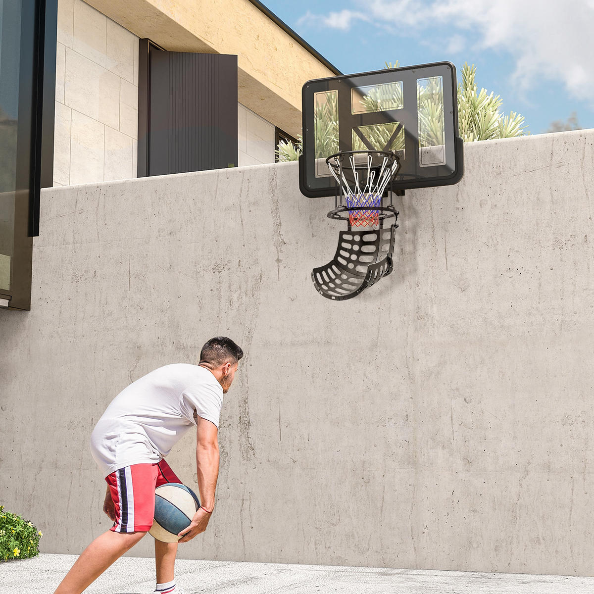 BASKETBALL-REBOUNDER DE-10355 Schwarz - Schwarz, Kunststoff (35.6/35.6cm) - ComfortXL