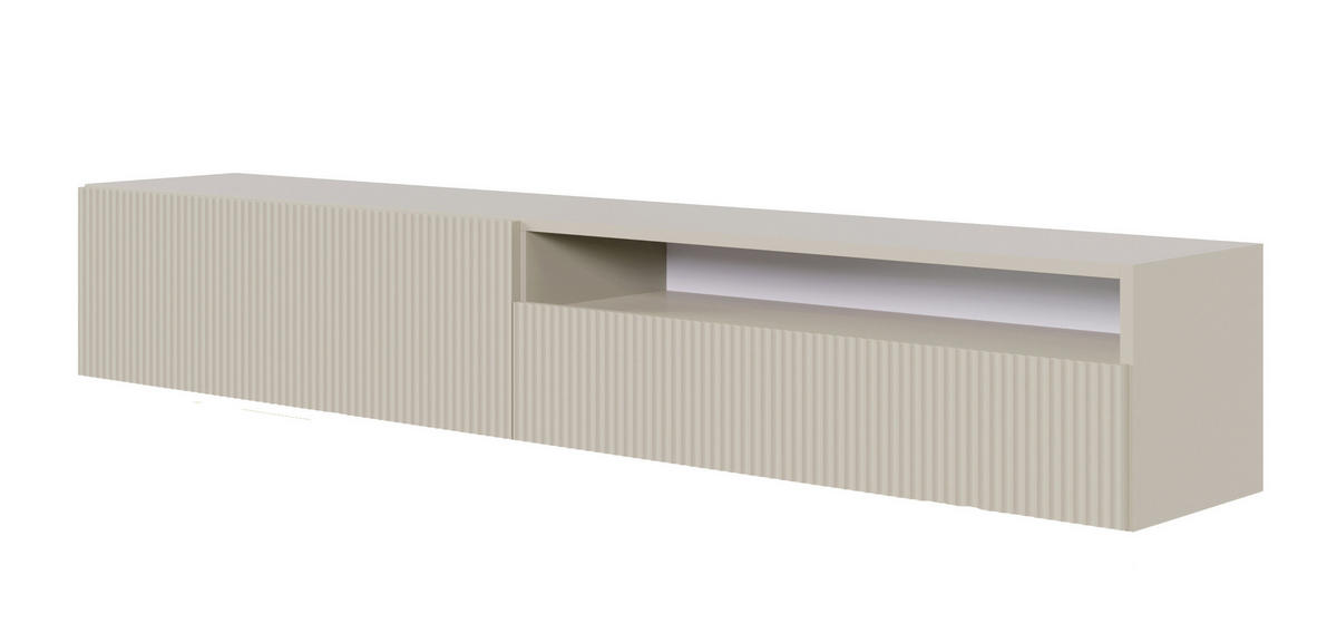 TV-HÄNGEBOARD Veldio Graubeige mit offenem Fach 175 cm - Greige, Holzwerkstoff (175/28.5/31.6cm) - Selsey