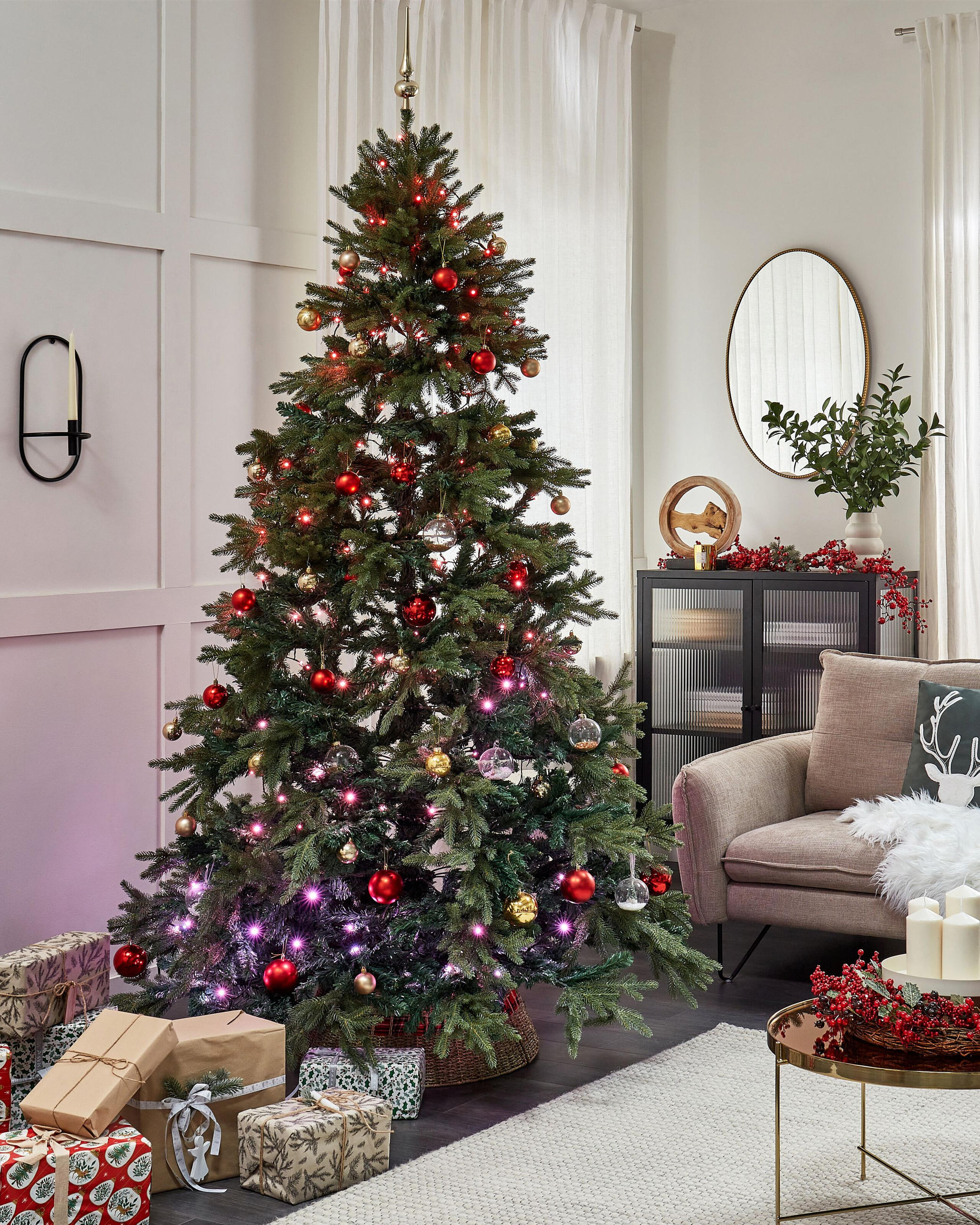 WEIHNACHTSBELEUCHTUNG Bunt Igaliku - Multicolor, Kunststoff (13cm) - Beliani