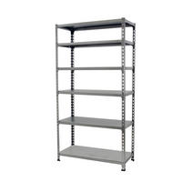 SCHWERLASTREGAL Giant Metal Shark HxBxT 250 x 90 x 40 cm Fachlast 180 kg Grau - Grau, Metall (90/250/40cm) - PROREGAL