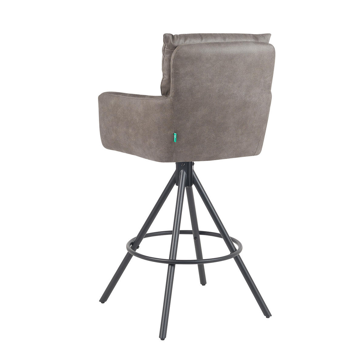 BARHOCKER Lio - Taupe/Schwarz, Textil/Metall (54/103/57cm) - DUBI Möbel