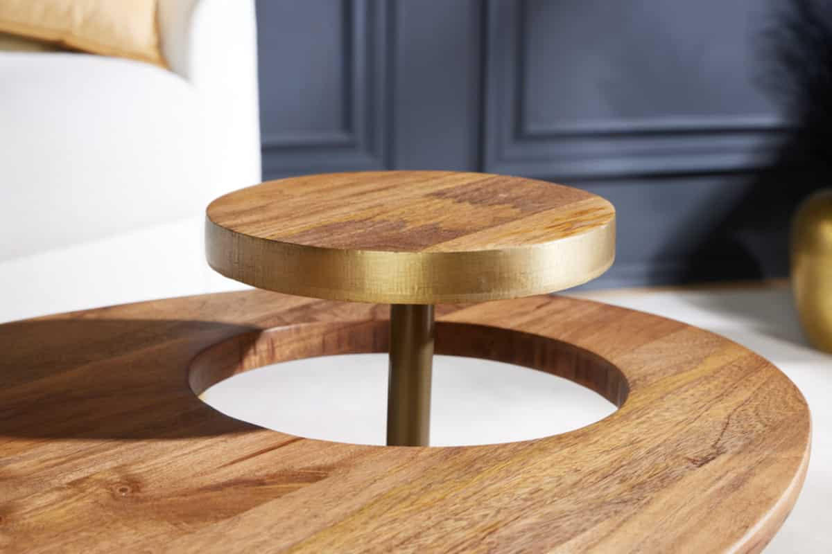 COUCHTISCH GATSBY Mango oval Braun|Natur 110cm - Braun, Holz/Metall (53/110/41cm) - riess-ambiente