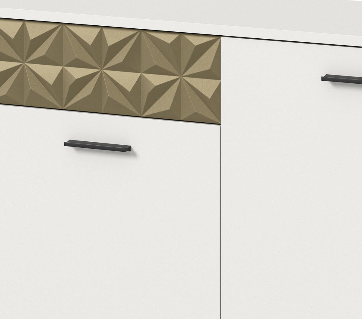 VITRINE weiß, Gold 70 cm, VITRINENSCHRANK mit 9 Fächern - Goldfarben/Schwarz, Glas/Holzwerkstoff (70/195/37cm) - Inn.Furn