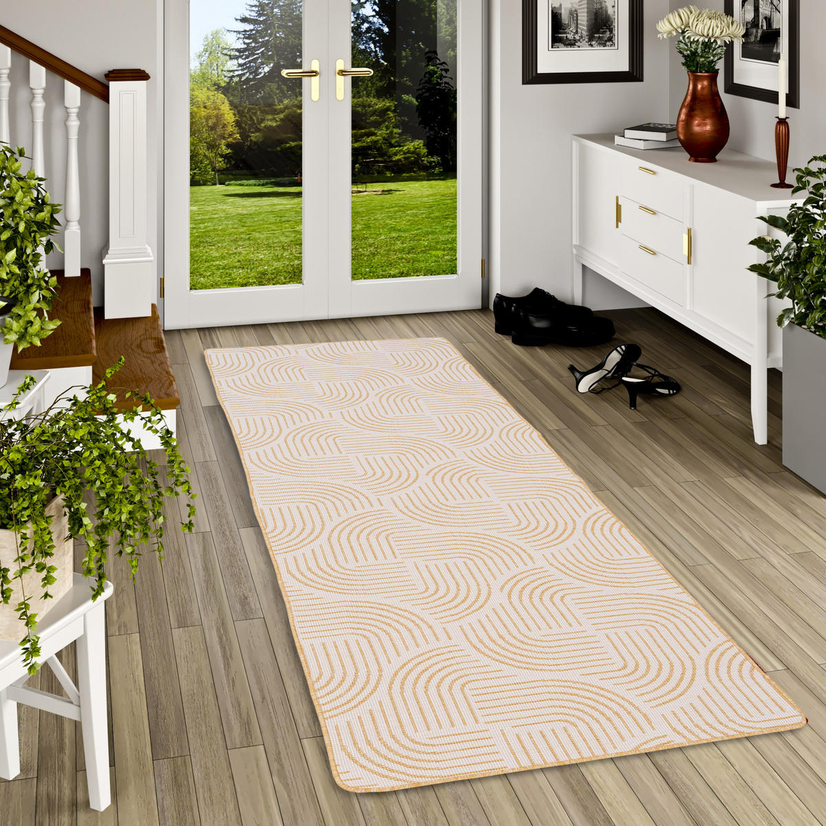 IN- UND OUTDOOR TEPPICH LÄUFER BEIDSEITIG NEWPORT - Gelb, Textil (100/200cm) - Snapstyle
