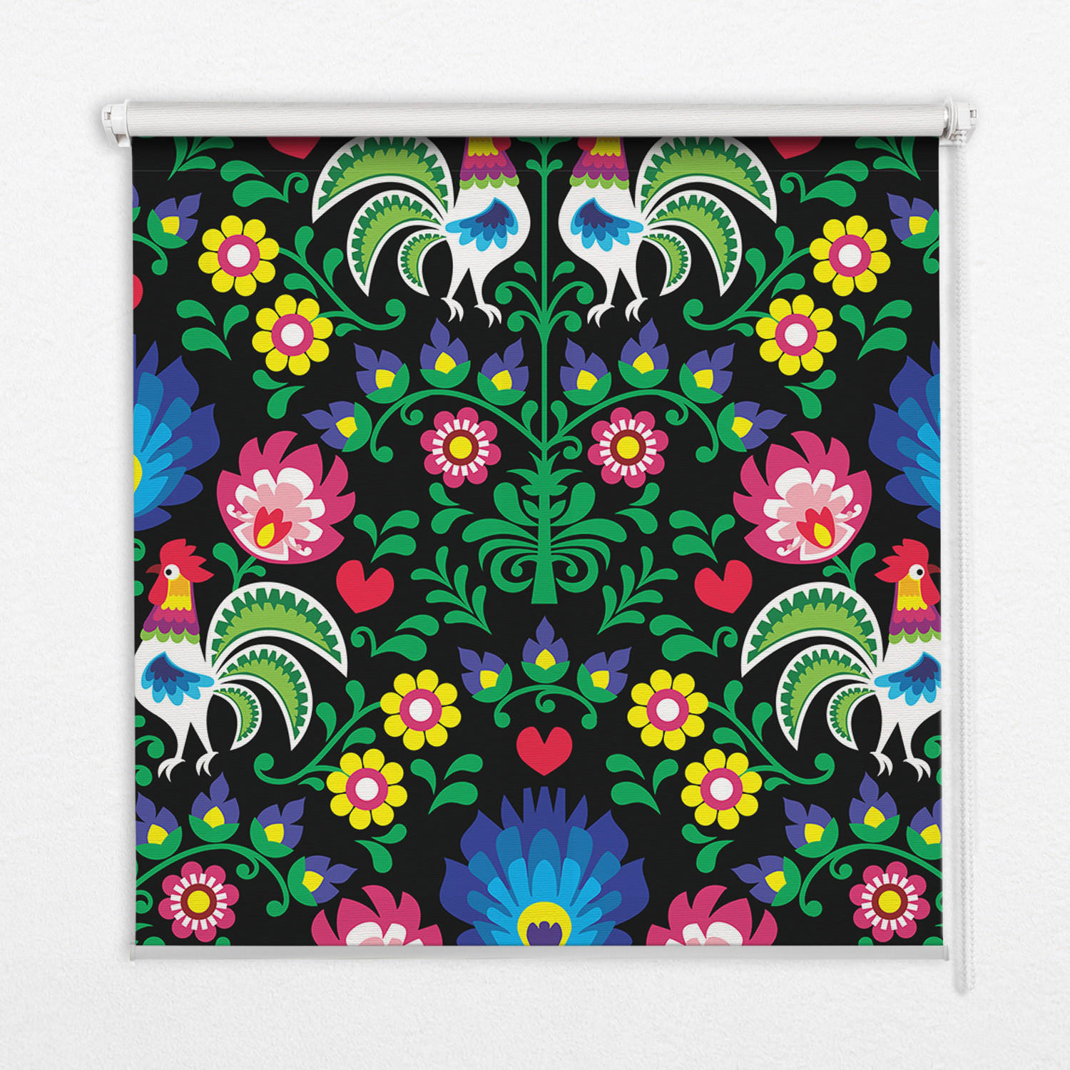 TULUP VNITŘNÍ roleta - okenní roleta - roleta - 60x140 cm - Barevní kohouti