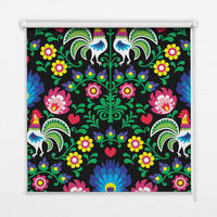 VNÚTORNÁ roleta - okenná roleta - roleta - 60x140 cm - Farebné kohúty - modrá, plast (60/140/0.5cm) - TULUP