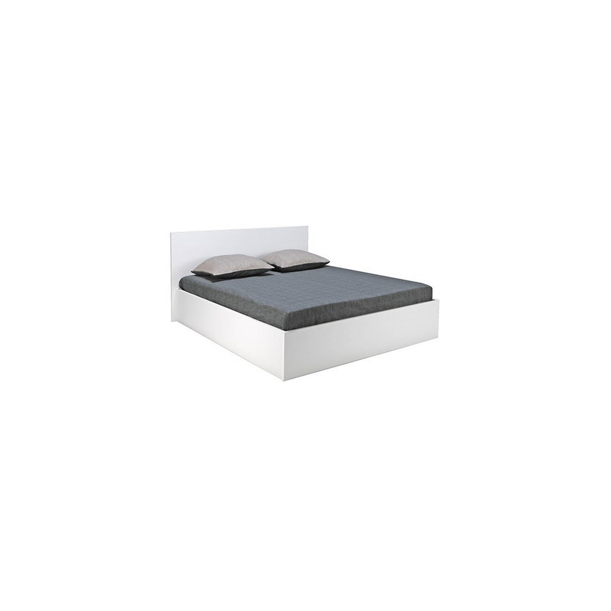BETTKASTEN MADRID mit Lattenrost / Bett 140x200 - Weiß - Weiß, Holzwerkstoff (140/200cm) - Weber Industries