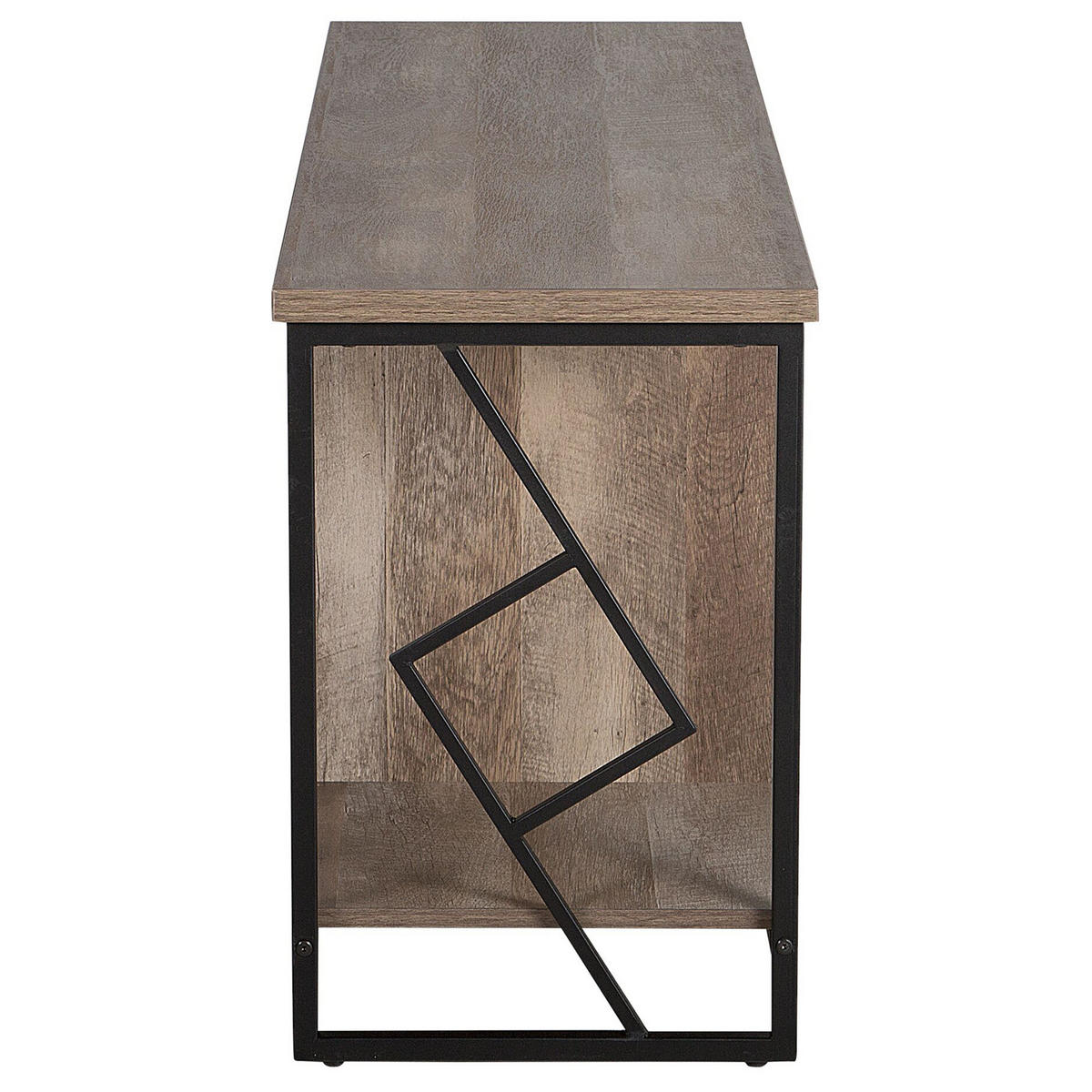 TV-MÖBEL Dunkelbraun, Schwarz FORRES 40/140/60 cm - Dunkelbraun, Holzwerkstoff (140/60/40cm) - Beliani