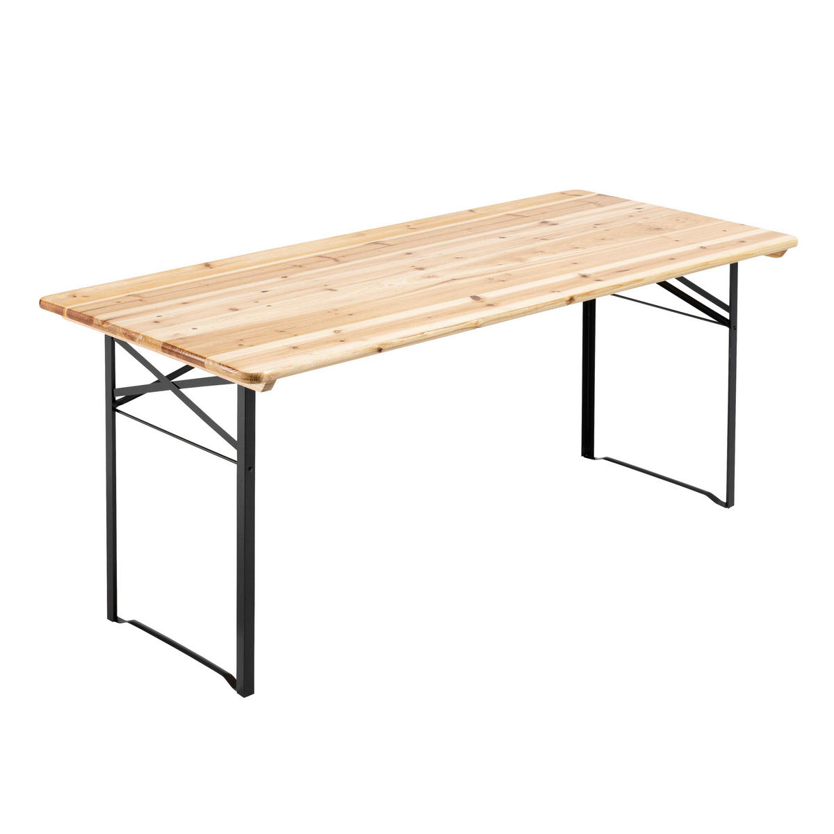 BIERTISCHGARNITUR, Holzfarbe - Braun, Holz - Oviala