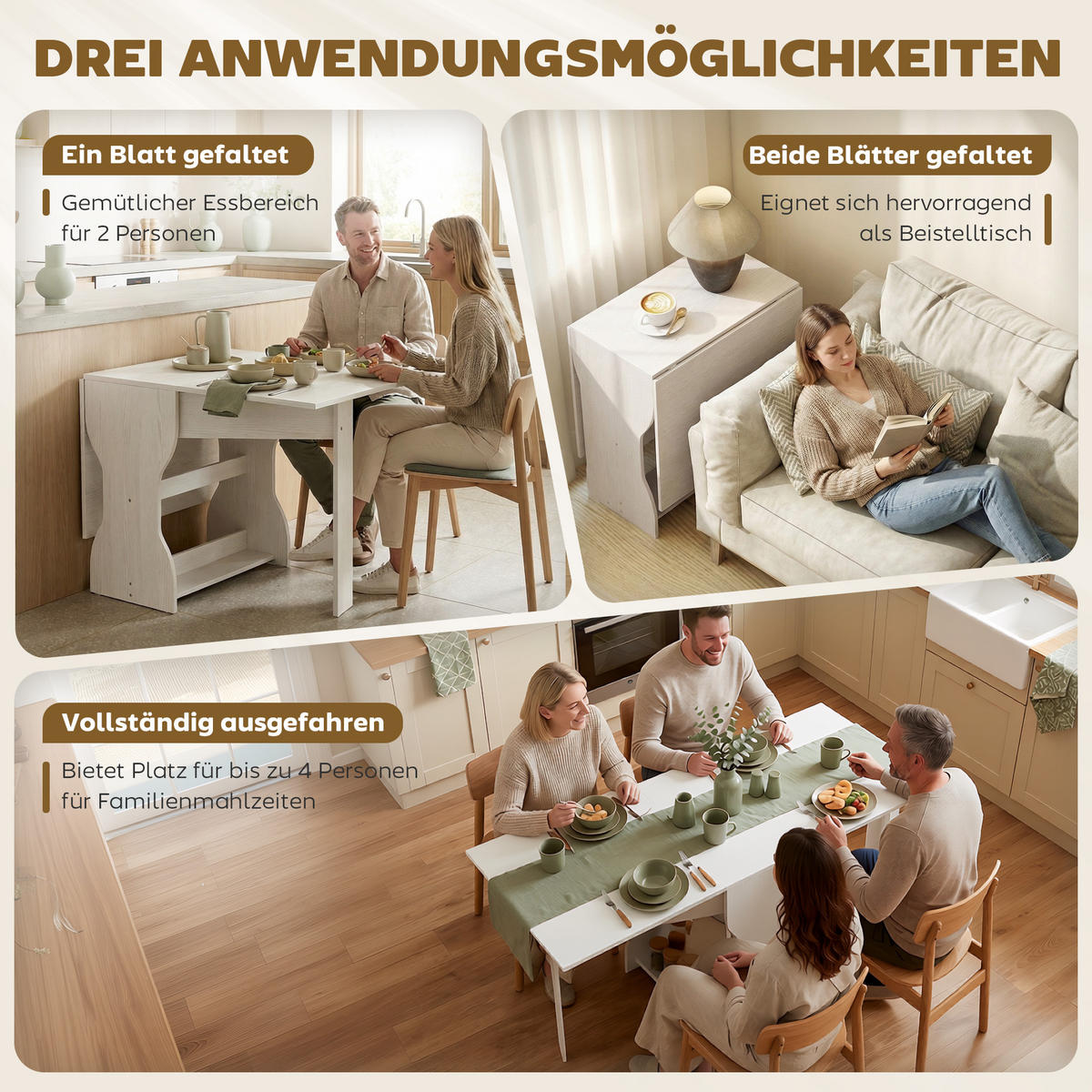ESSTISCH Weiß 1 Stück - Weiß, Kunststoff (160/60/75cm) - GiPP