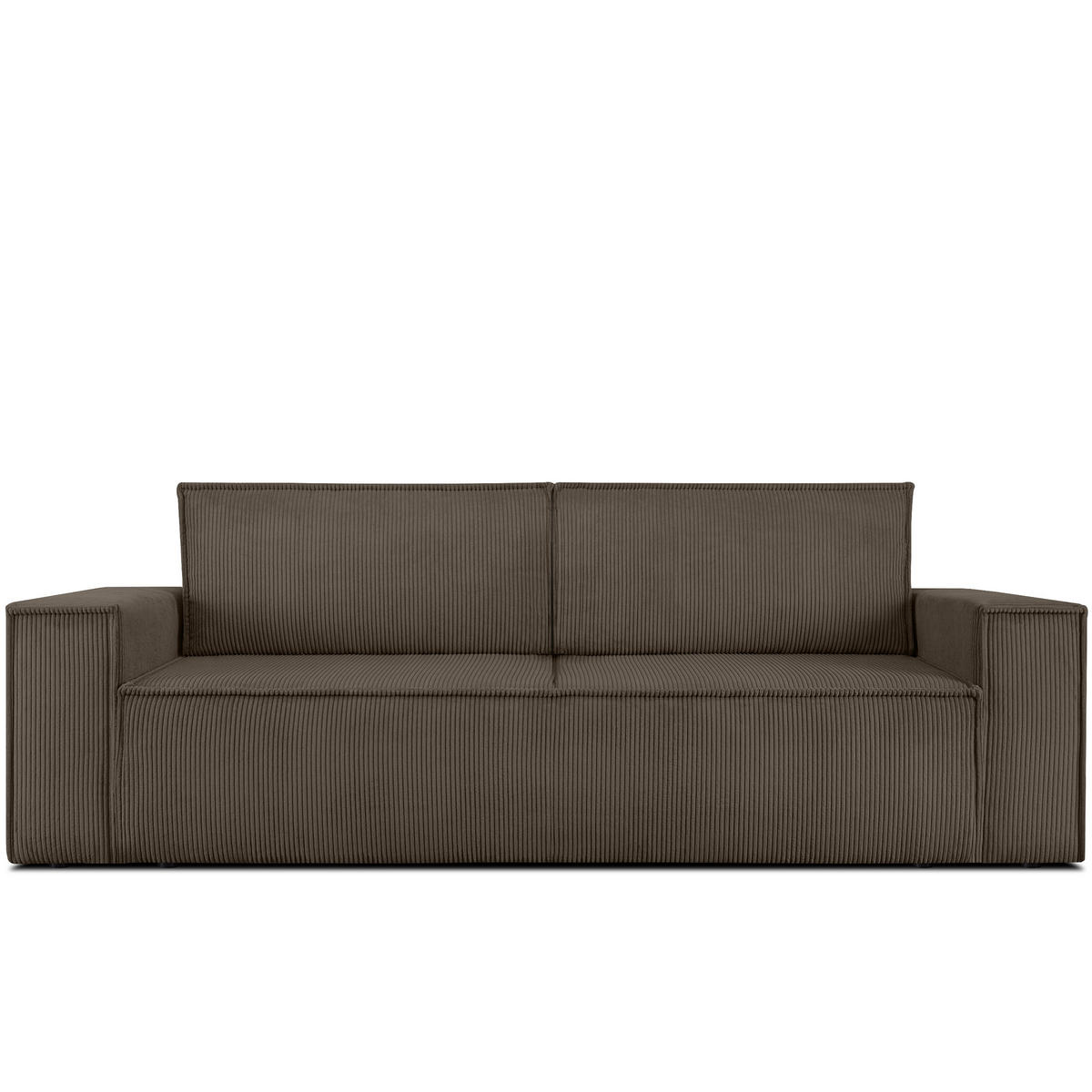 3-SITZER-SCHLAFSOFA NAPI in Pet Friendly Cord-Stoff, braun - Schwarz/Braun, Textil (244/89/101cm) - KONSIMO®