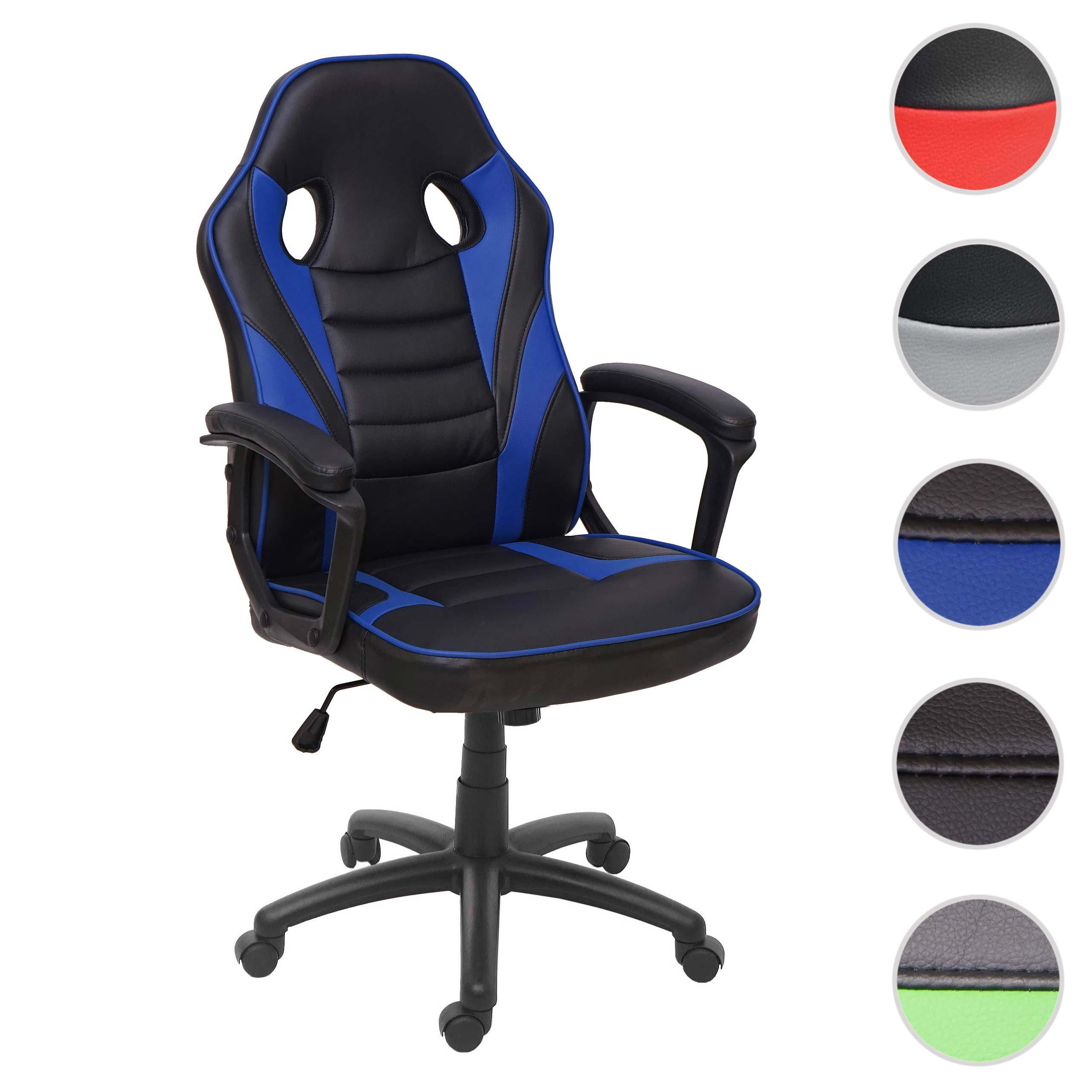 BÜROSTUHL Schwarz, Blau - Blau/Schwarz, Textil (63/119/64cm) - MCW