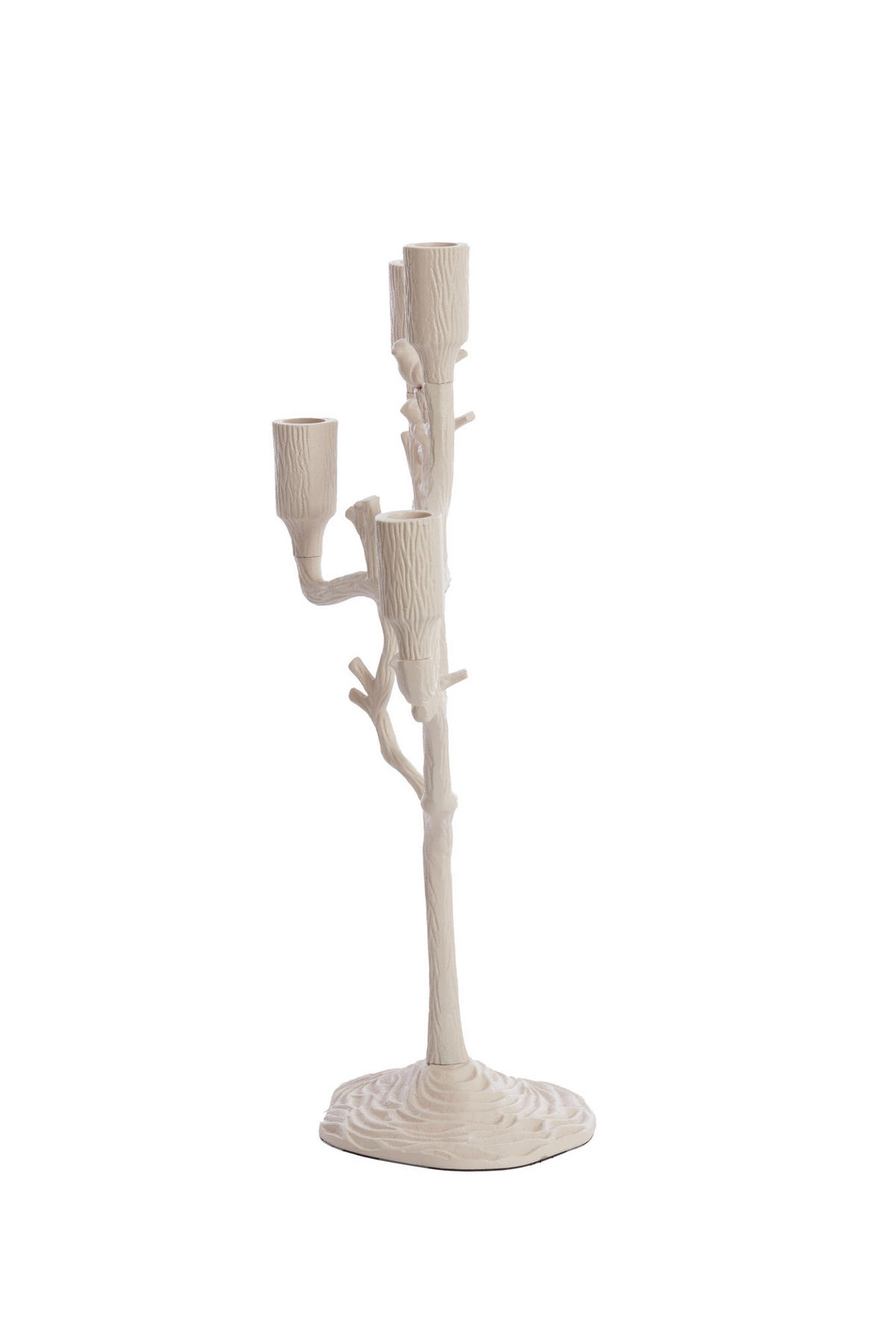 KERZENHALTER Jardia Weiß Ø35/47 cm - Weiß, Metall (14/47/35cm) - Light & Living