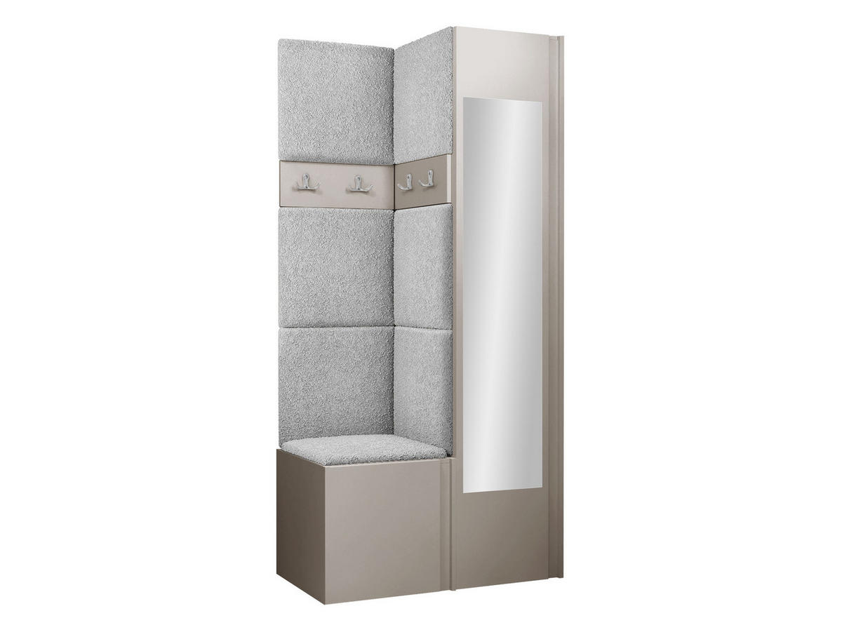 GARDEROBEN-SET Orion XXV - Kaschmir/Hellgrau, Holzwerkstoff/Kunststoff (82/186/46cm) - MIRJAN24