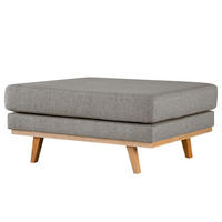 POLSTERHOCKER - Graubraun/Buchefarben, Textil (85/43/60cm) - home24