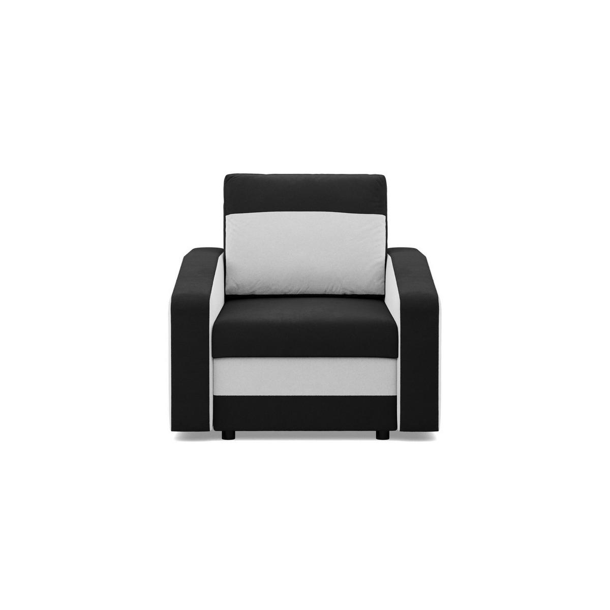 LOUNGESESSEL ORION, Schwarz + Weiß - Schwarz/Weiß, Textil (83/85/92cm)