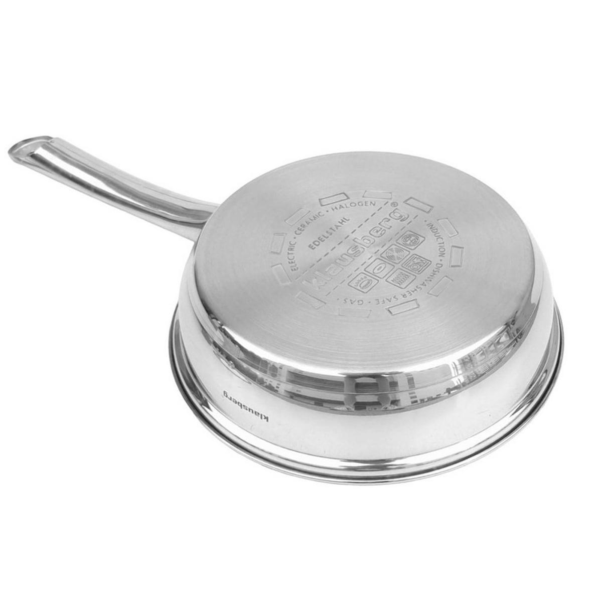 PFANNE Silber 20/20/5.5 cm KB7606 - Silberfarben, Metall (20cm) - Klausberg 