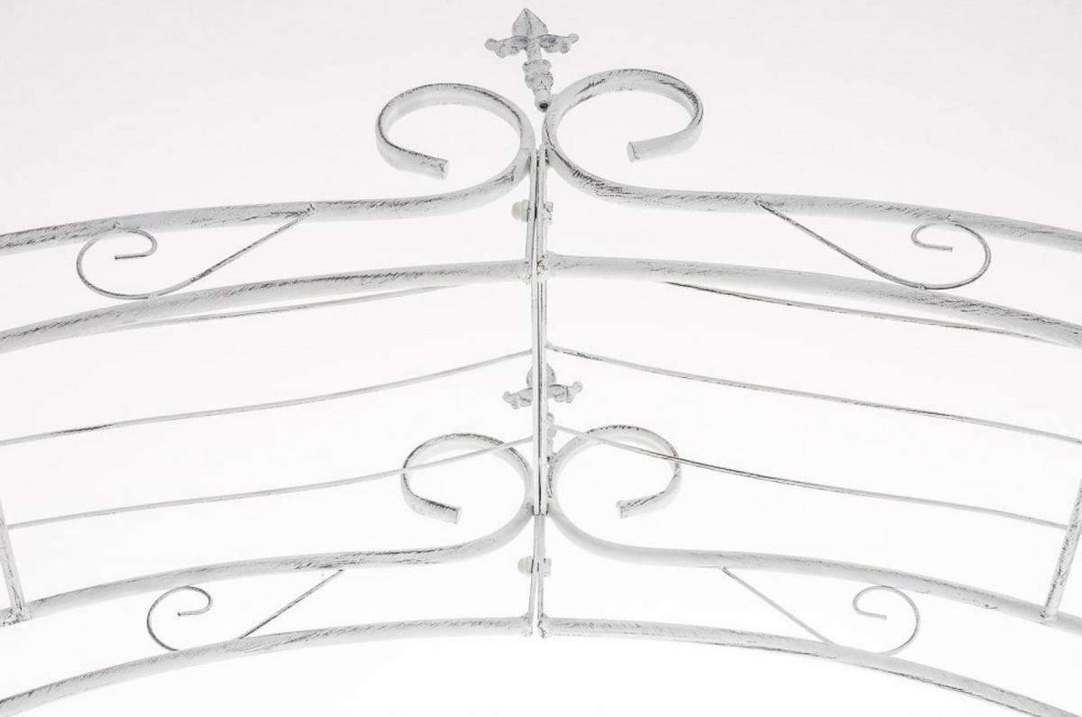 ROSENBOGEN Metall Antik Weiß - Weiß, Metall (148/260/34.5cm) - CLP