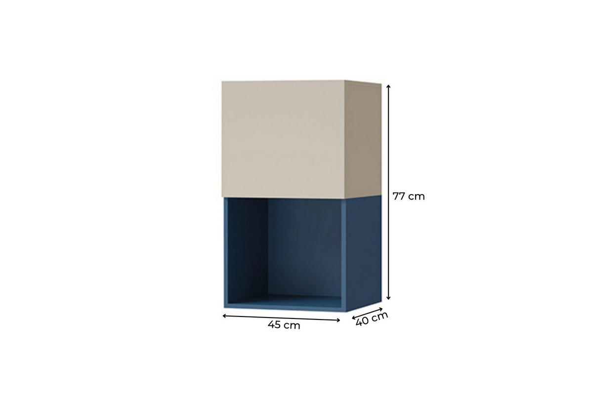 WANDREGAL LIMA 14 45/77/40 cm in Kaschmir/Meeresblau - Kaschmir/Blau, Holzwerkstoff (45/77/40cm) - Deine Möbel 24