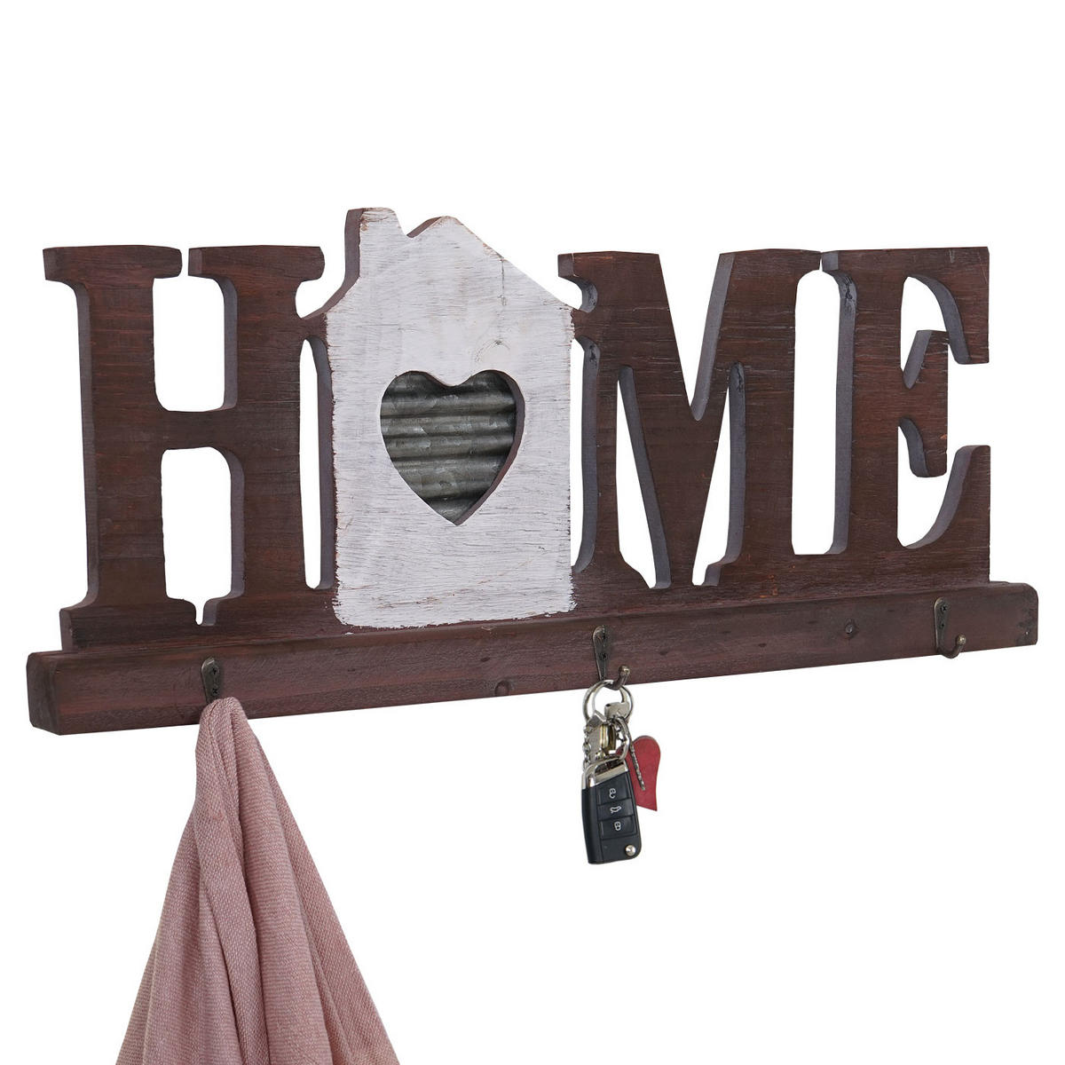 WANDGARDEROBE HOME Braun - Braun, Holz (23/63/5cm) - MCW