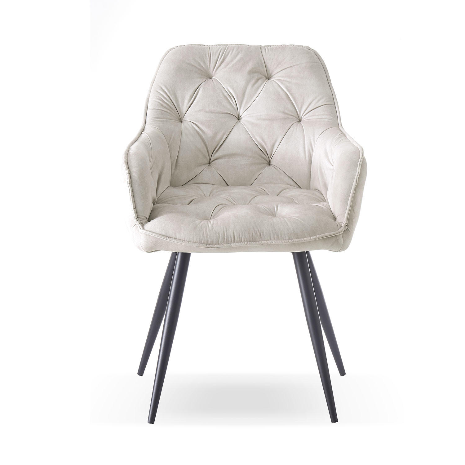 ARMLEHNSTUHL DIETER Grau 2 Stück - Grau, Textil/Metall (61/83/56cm) - B&D Home
