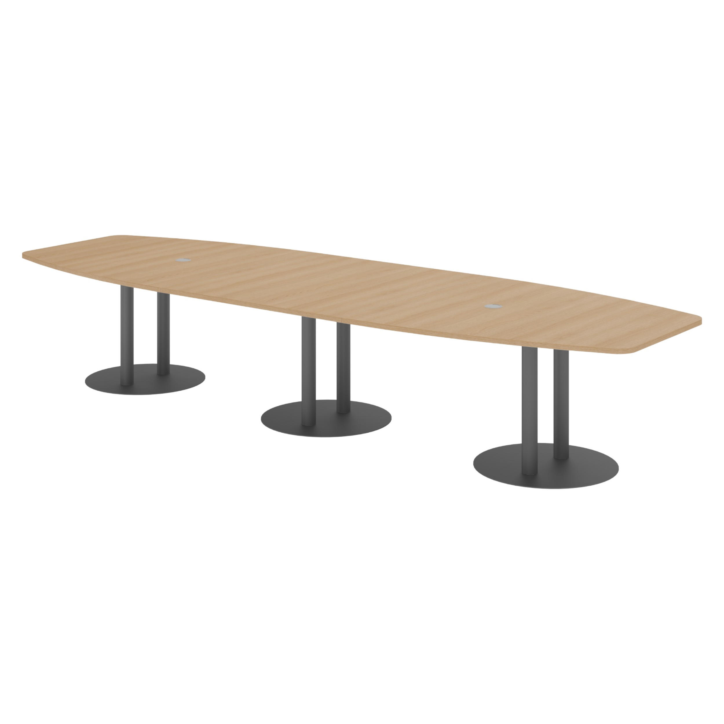 bümö Konferenztisch Eiche, Graphit 400x74x130 cm