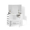 ECKSCHMINKTISCH Enna Weiß 110 cm mit Bank - Weiß, Holzwerkstoff (110/141.5/54cm) - Livinity®