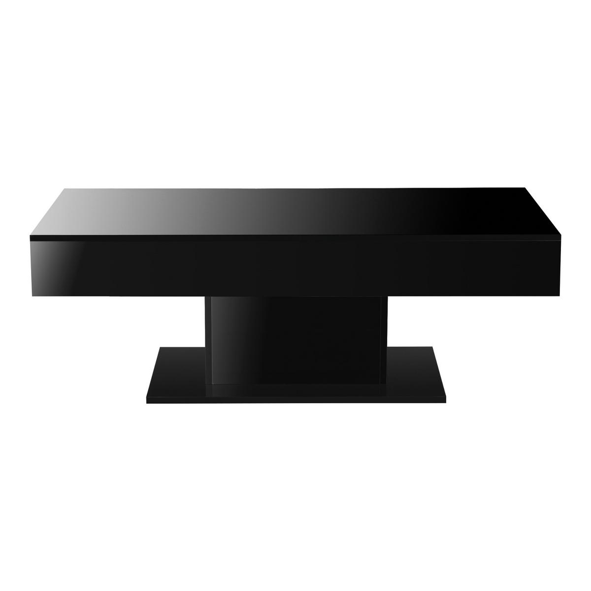 KONFERENČNÍ STOLEK Lünen 110/60/40 cm - vysoce lesklá černá, kompozitní dřevo (60/110/40cm) - [en.casa]