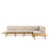 LOUNGESOFA ATREDA rechts - Creme, Holz/Textil (315/80/175cm) - KONSIMO®