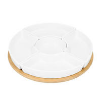 SERVIERPLATTE Fincan Weiß 6-teilig - Weiß, Keramik (30/6/30cm) - Homla