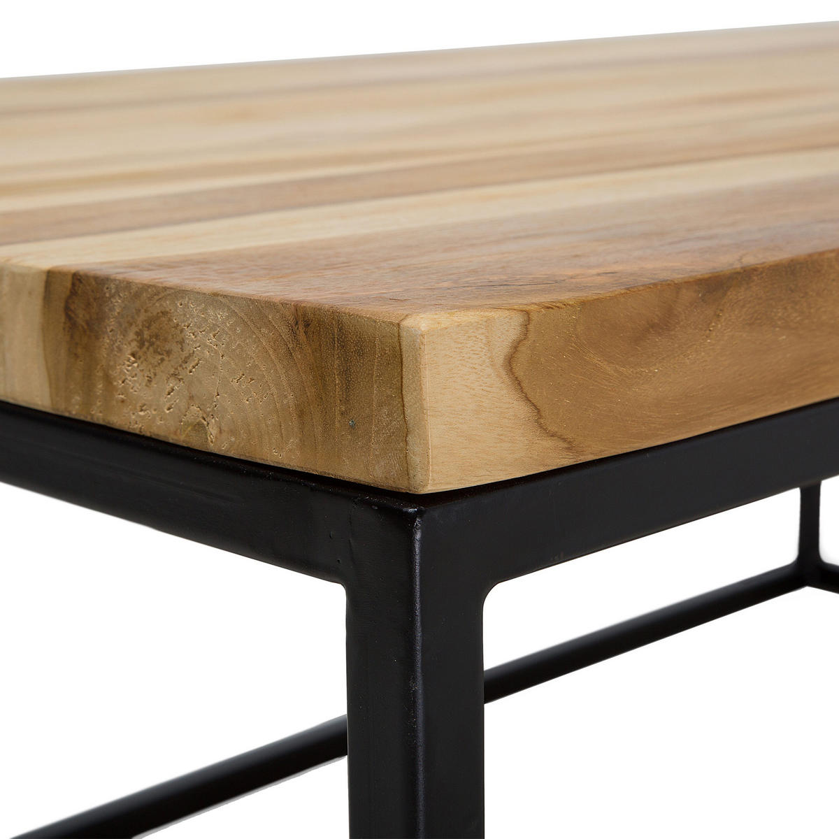 COUCHTISCH Teakholz hellbraun rechteckig 60/100 cm Provo - Hellbraun, Holz (60/100/40cm) - Beliani