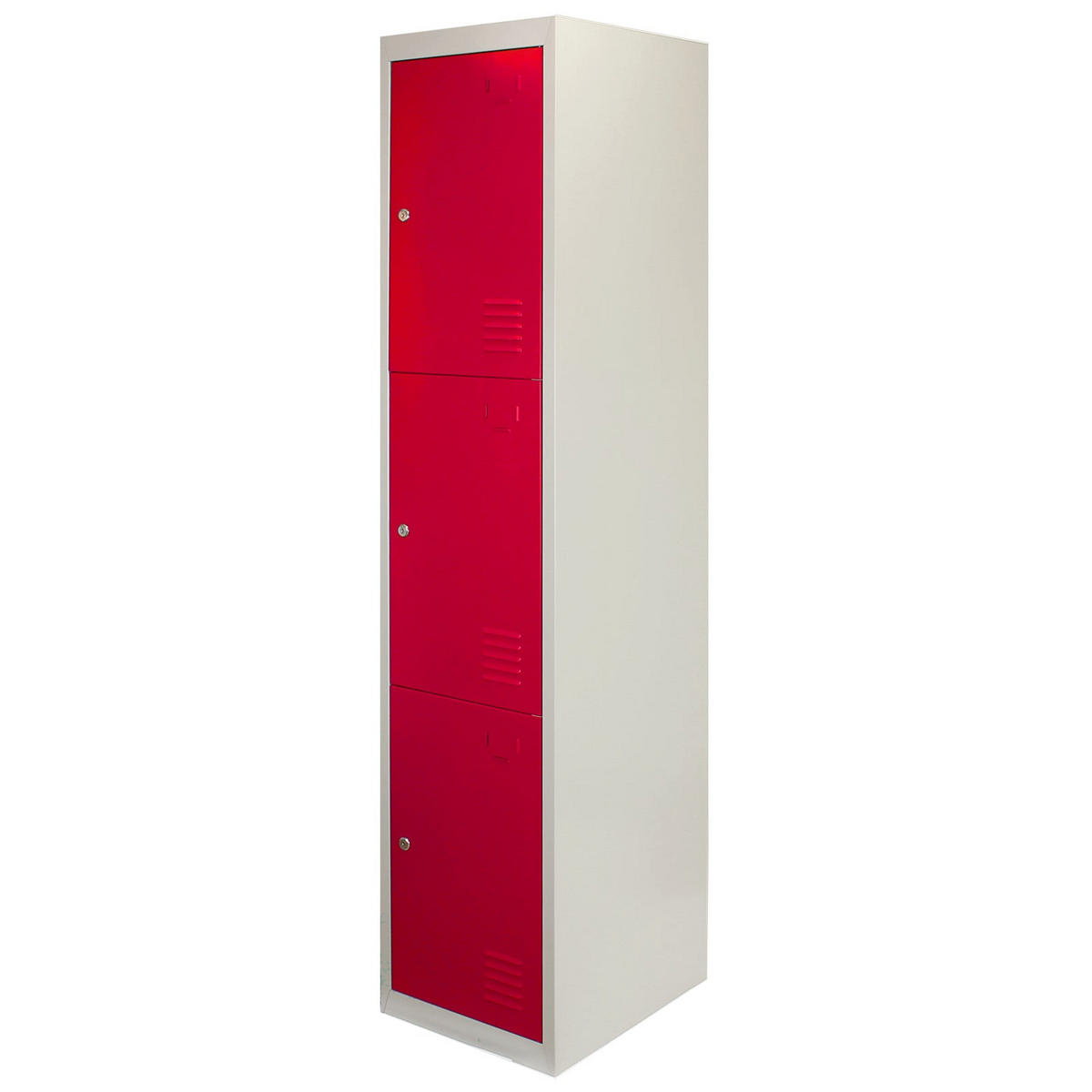 STAHLSPIND 3-türige flachverpackt Rot - Rot, Metall (38/180/45cm)